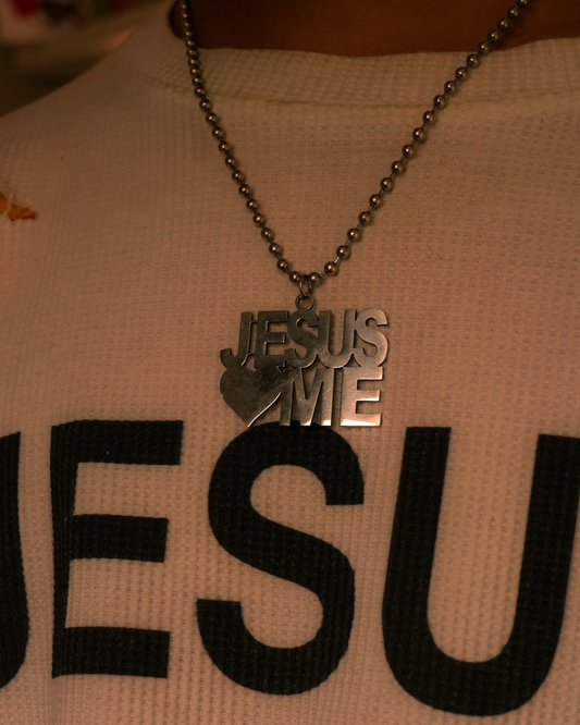 JESUS ❤️ ME Silver Ball Chain Necklace